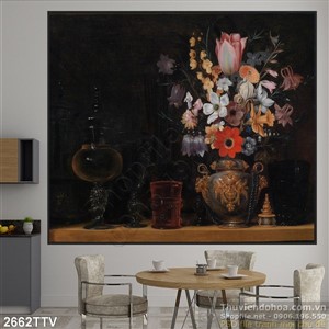 Tranh tĩnh vật hoa quả sơn dầu trang trí đẹp