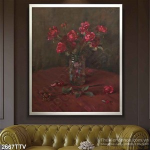 Tranh tĩnh vật hoa quả sơn dầu nghệ thuật đẹp