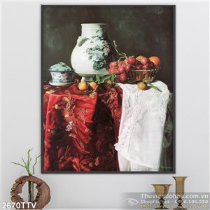 Tranh tĩnh vật hoa quả sơn dầu nghệ thuật
