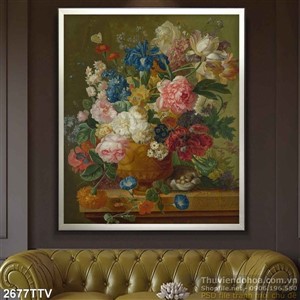 Tranh tĩnh vật hoa quả sơn dầu đẹp