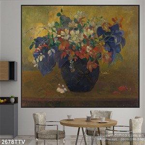 Tranh tĩnh vật hoa quả sơn dầu phong cách Châu Âu