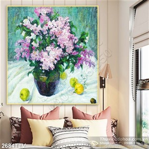 Tranh tĩnh vật hoa quả sơn dầu độc đáo