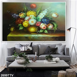 Tranh tĩnh vật hoa quả sơn dầu độc đáo