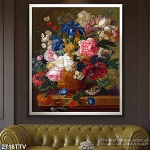 Tranh tĩnh vật hoa quả sơn dầu nghệ thuật đẹp