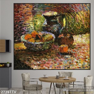 Tranh tĩnh vật hoa quả sơn dầu đẹp