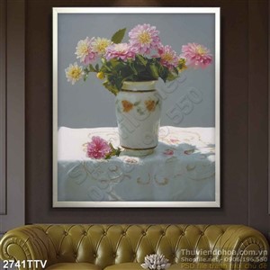 Tranh tĩnh vật hoa quả sơn dầu trang trí đẹp