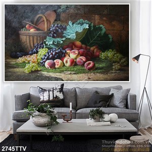 Tranh tĩnh vật hoa quả sơn dầu nghệ thuật