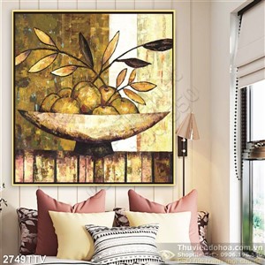 Tranh tĩnh vật hoa quả sơn dầu nghệ thuật đẹp