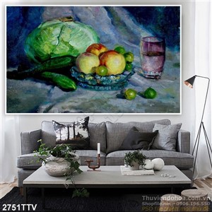 Tranh tĩnh vật hoa quả sơn dầu nghệ thuật