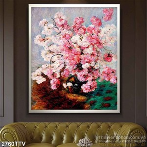 Tranh tĩnh vật hoa quả sơn dầu treo tường độc đáo