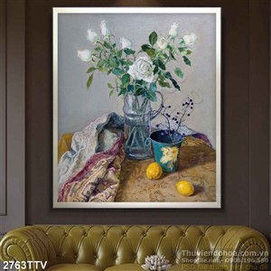 Tranh tĩnh vật hoa quả sơn dầu độc đáo