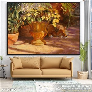 Tranh tĩnh vật hoa quả sơn dầu treo tường đẹp