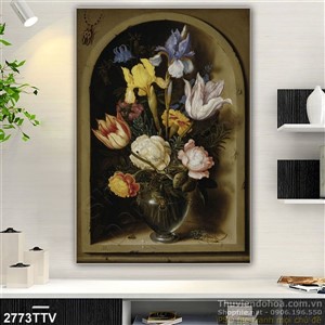 Tranh tĩnh vật hoa quả sơn dầu Châu Âu