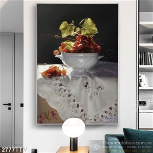 Tranh tĩnh vật hoa quả sơn dầu nghệ thuật