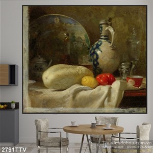 Tranh tĩnh vật hoa quả sơn dầu nghệ thuật đẹp