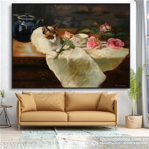 Tranh tĩnh vật hoa quả sơn dầu đẹp