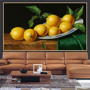 Tranh tĩnh vật hoa quả sơn dầu đẹp