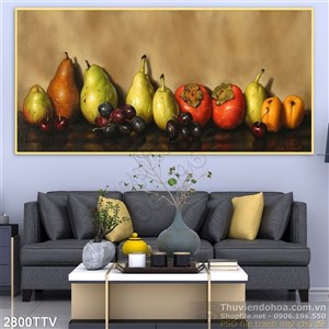 Tranh tĩnh vật hoa quả sơn dầu