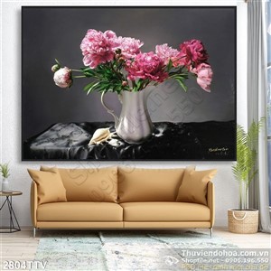 Tranh tĩnh vật hoa quả sơn dầu treo tường đẹp