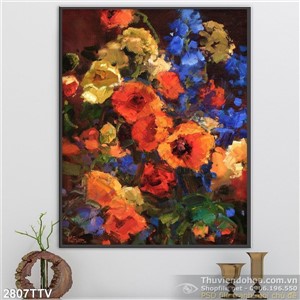 Tranh tĩnh vật hoa quả sơn dầu treo tường đẹp