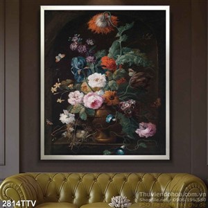 Tranh tĩnh vật hoa quả sơn dầu độc đáo