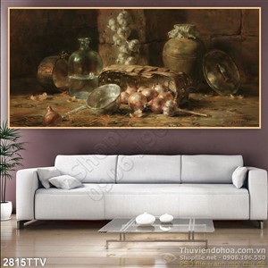 Tranh tĩnh vật hoa quả sơn dầu đẹp