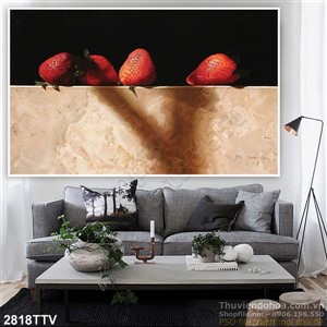 Tranh tĩnh vật hoa quả sơn dầu trang trí