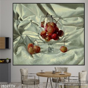 Tranh tĩnh vật hoa quả sơn dầu nghệ thuật
