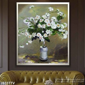 Tranh tĩnh vật hoa quả sơn dầu trang trí đẹp