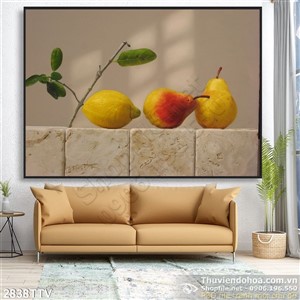 Tranh tĩnh vật hoa quả sơn dầu trang trí đẹp
