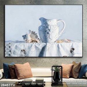 Tranh tĩnh vật hoa quả sơn dầu treo tường phòng khách