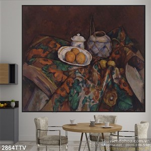 Tranh tĩnh vật hoa quả sơn dầu đẹp