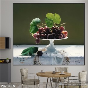 Tranh tĩnh vật hoa quả sơn dầu nghệ thuật