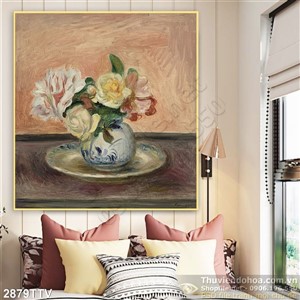 Tranh tĩnh vật hoa quả sơn dầu đẹp