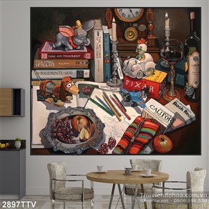 Tranh tĩnh vật hoa quả sơn dầu trang trí đẹp