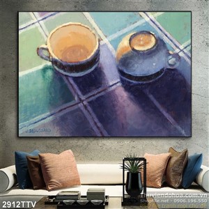 Tranh tĩnh vật hoa quả sơn dầu trang trí bếp