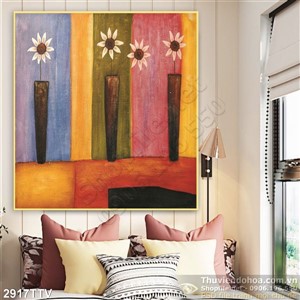 Tranh tĩnh vật hoa quả sơn dầu nghệ thuật treo tường