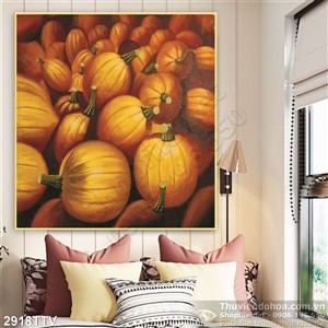 Tranh tĩnh vật hoa quả sơn dầu trang trí bếp