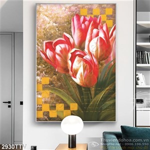 Tranh tĩnh vật hoa quả sơn dầu trang trí phòng khách