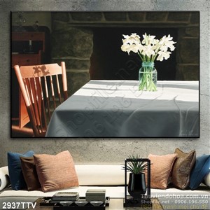 Tranh tĩnh vật hoa quả sơn dầu trang trí treo tường