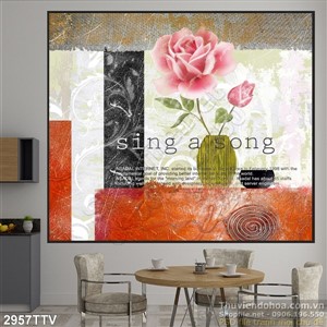 Tranh tĩnh vật hoa quả sơn dầu trang trí treo tường