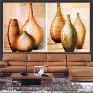 Tranh tĩnh vật hoa quả sơn dầu trang trí phòng khách