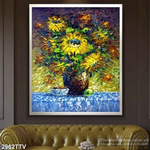 Tranh tĩnh vật hoa quả sơn dầu đẹp