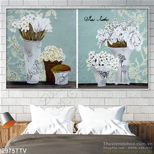 Tranh tĩnh vật hoa quả sơn dầu trang trí tường