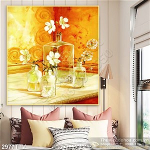 Tranh tĩnh vật hoa quả sơn dầu trang trí tường