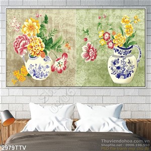 Tranh tĩnh vật hoa quả sơn dầu đẹp