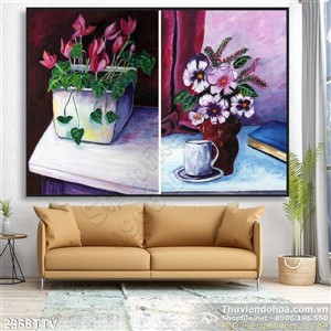 Tranh tĩnh vật hoa quả sơn dầu nghệ thuật