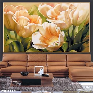 Tranh tĩnh vật hoa quả sơn dầu trang trí phòng khách