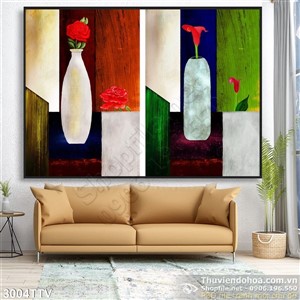 Tranh tĩnh vật hoa quả sơn dầu hiện đại đẹp
