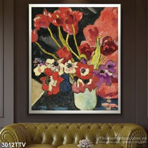 Tranh tĩnh vật hoa quả sơn dầu hiện đại đẹp